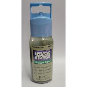 Plaid Gallery Glass Window Color Celadon Green 16096 Stained Glass Paint 2oz NEW